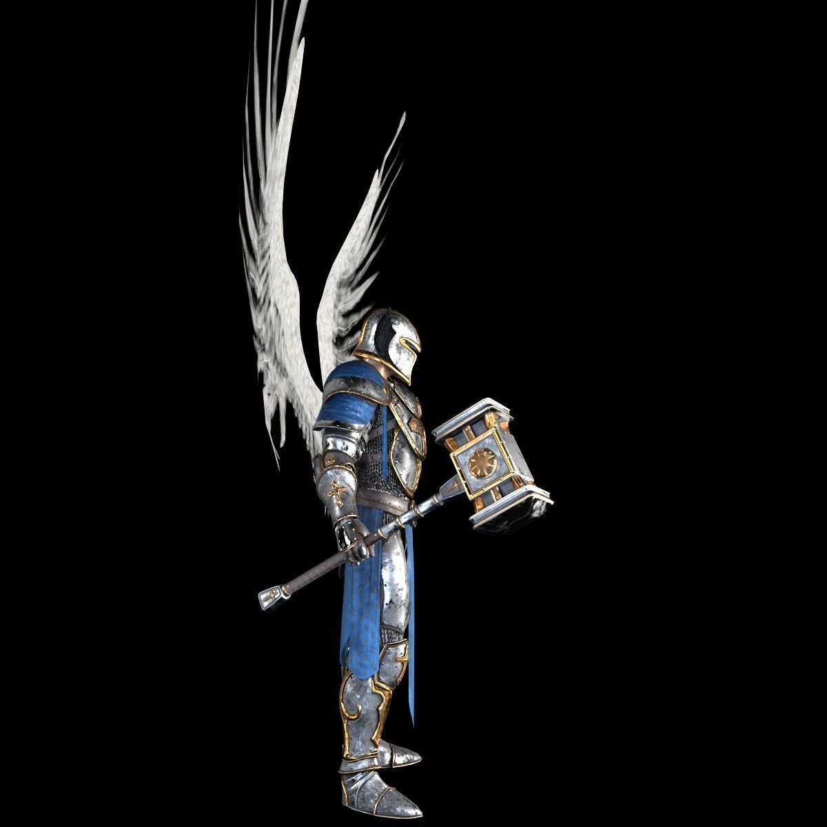 Angel Knight by Fear1ess Low-poly 3D model_10
