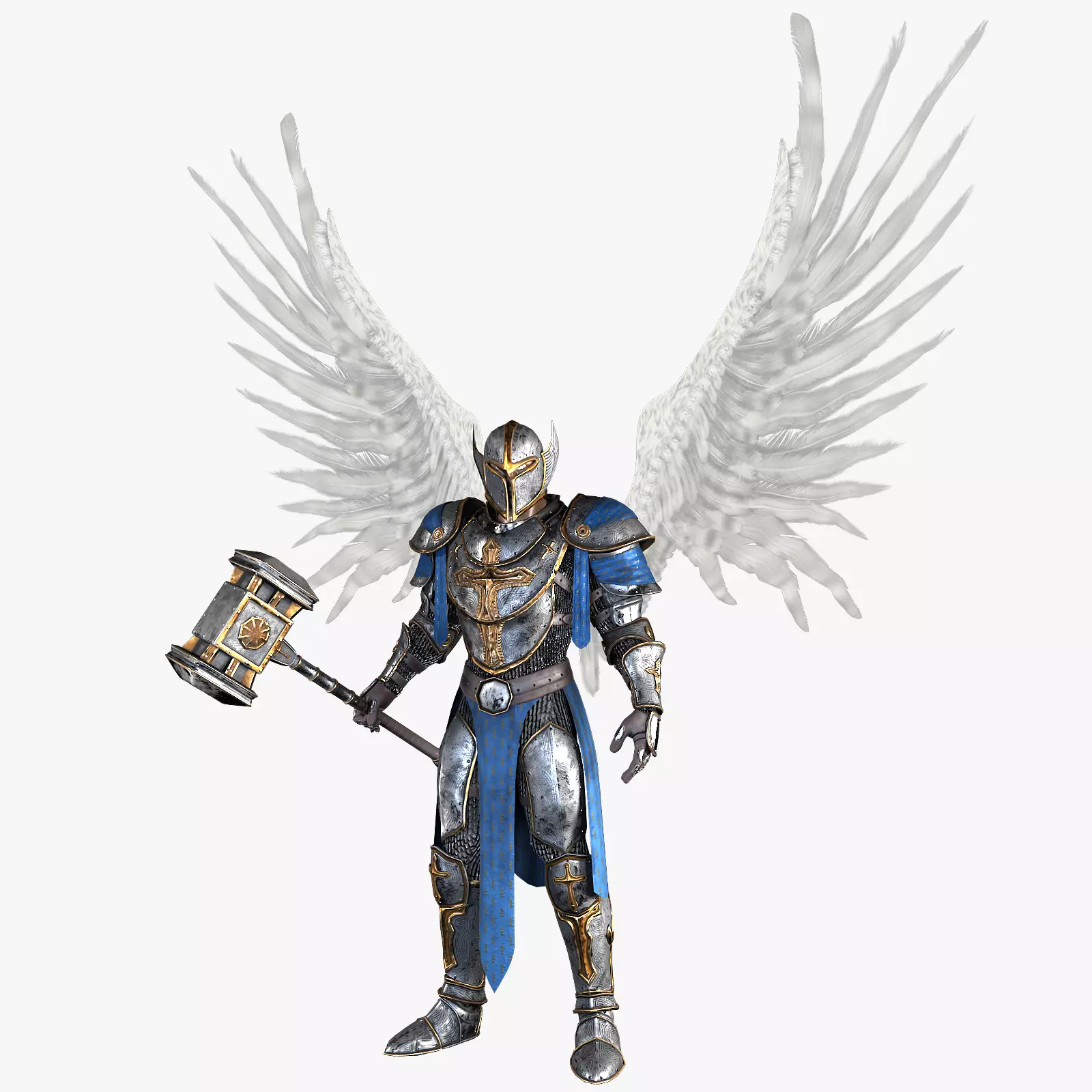 Angel Knight by Fear1ess Low-poly 3D model_0