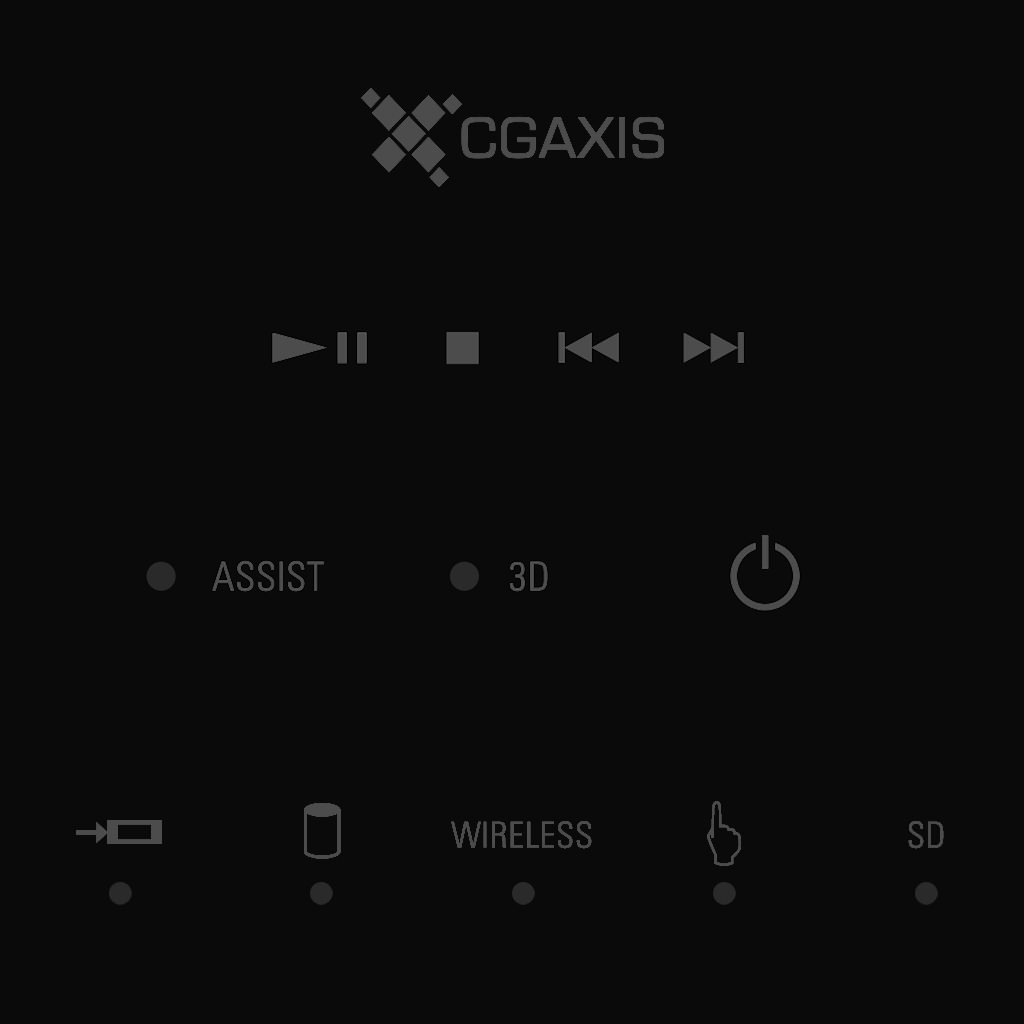 CGAxis Black Notebook 3D model_4