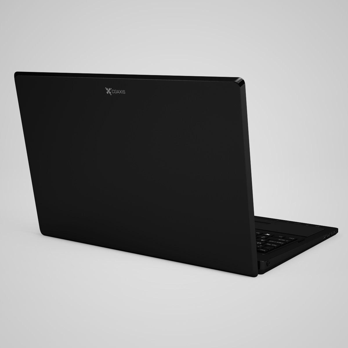CGAxis Black Notebook 3D model_2