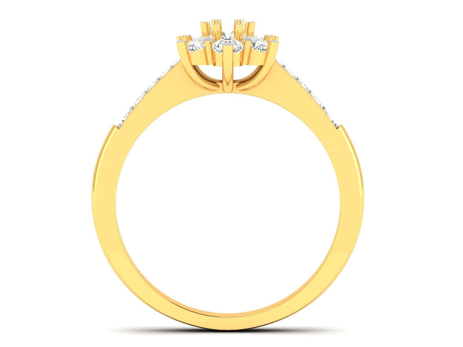 Women solitaire ring 3dm stl render detail 3D print model 3D print model_3