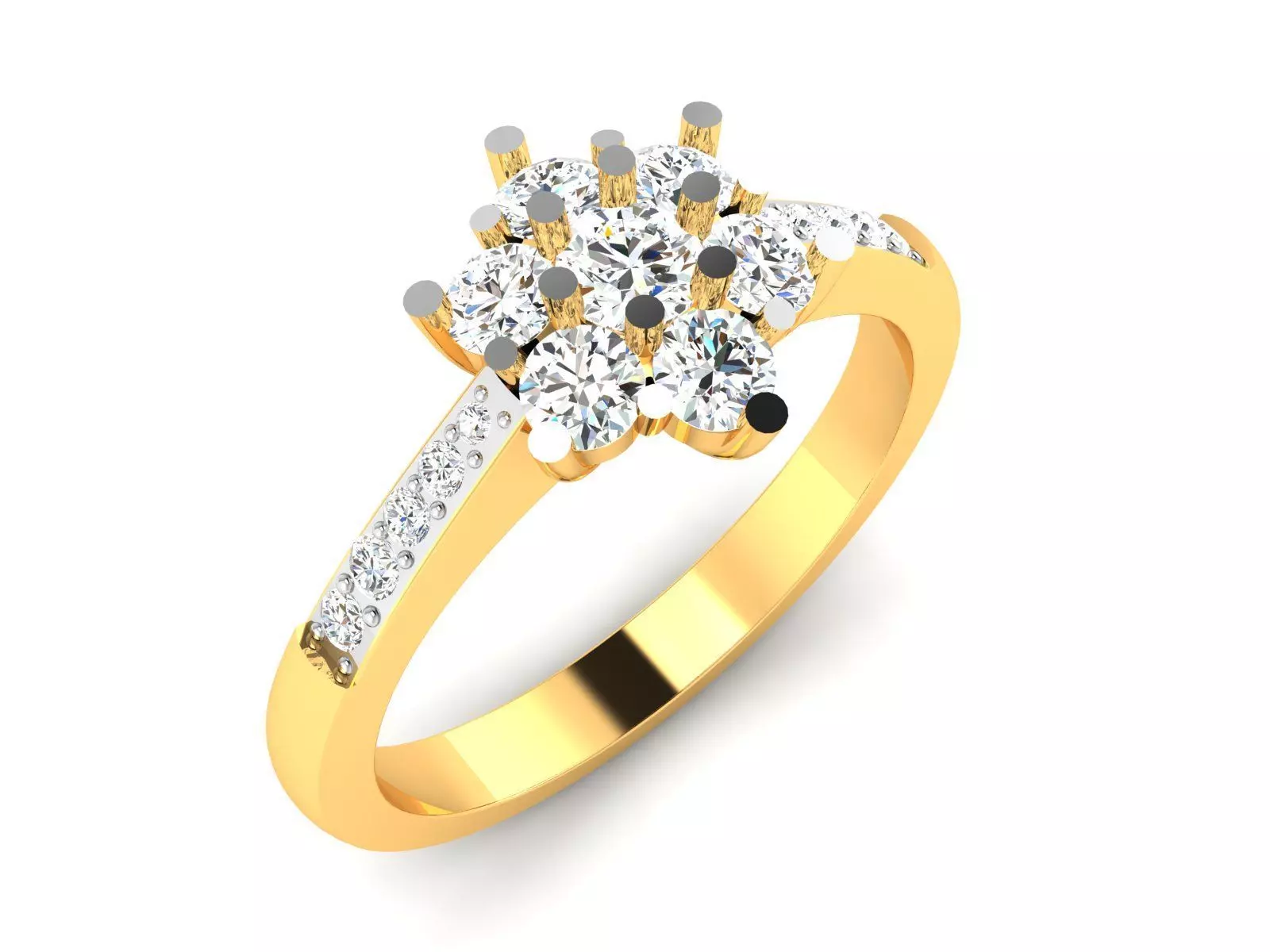 Women solitaire ring 3dm stl render detail 3D print model 3D print model_0