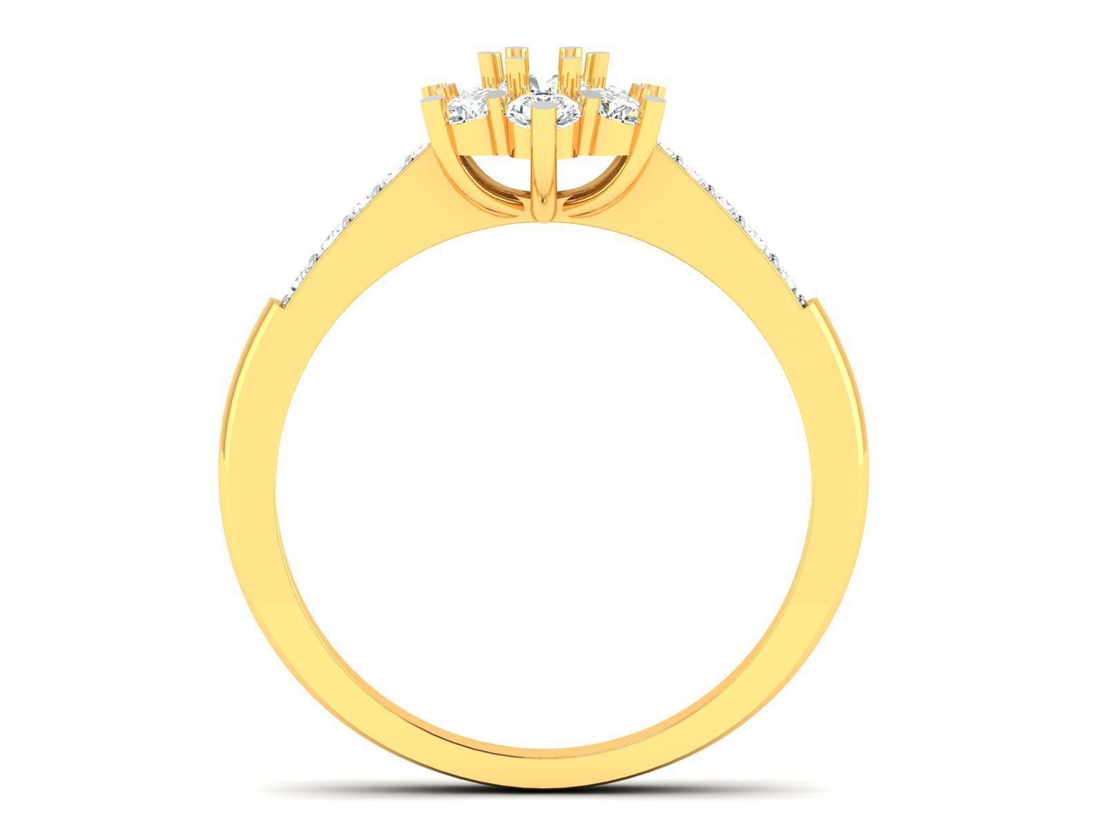 Women solitaire ring 3dm stl render detail 3D print model 3D print model_2