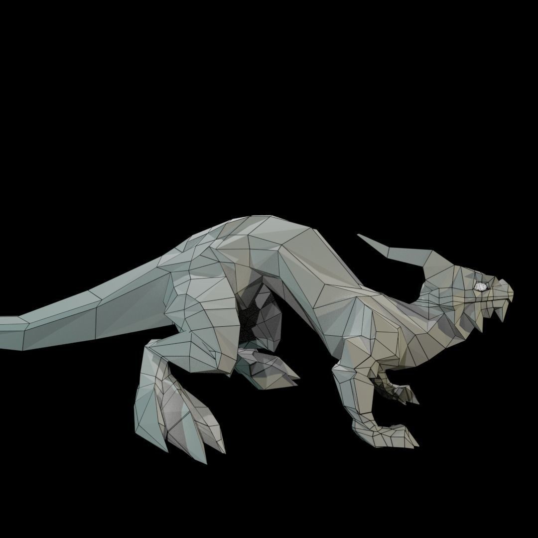 Lizard Dragon SMALL Low-poly 3D model_5