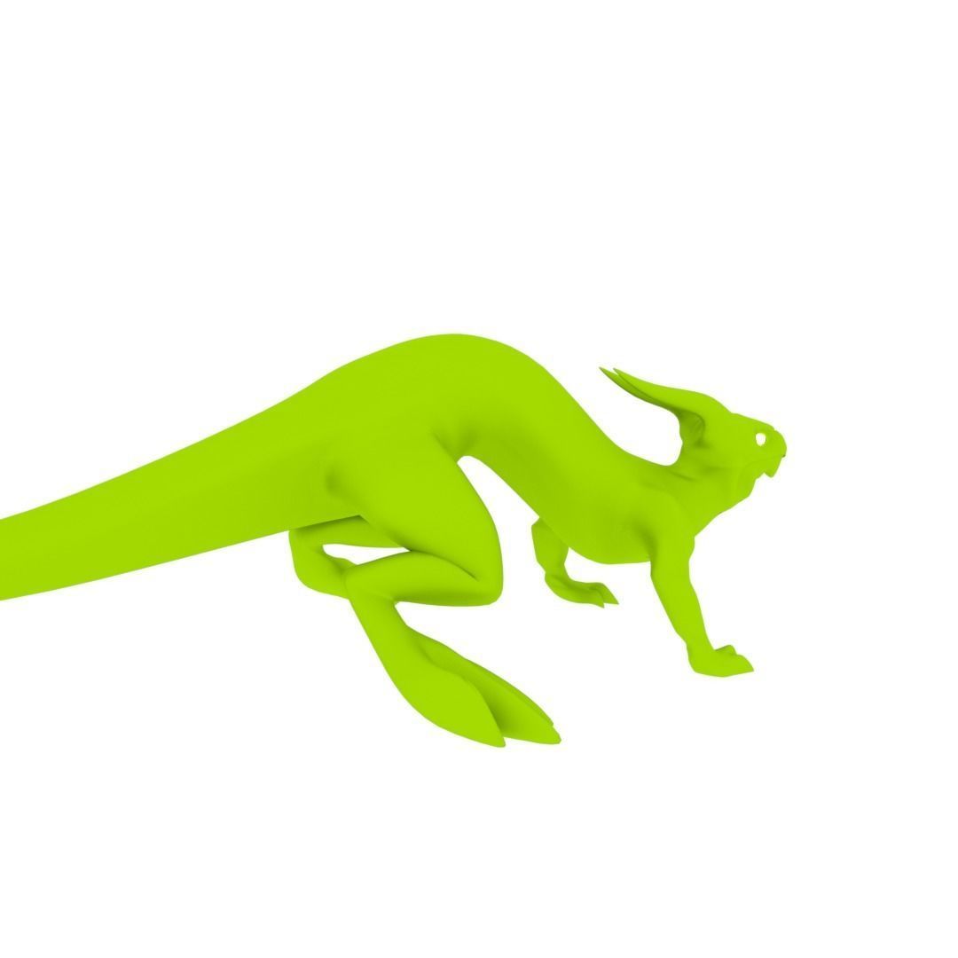 Lizard Dragon SMALL Low-poly 3D model_31