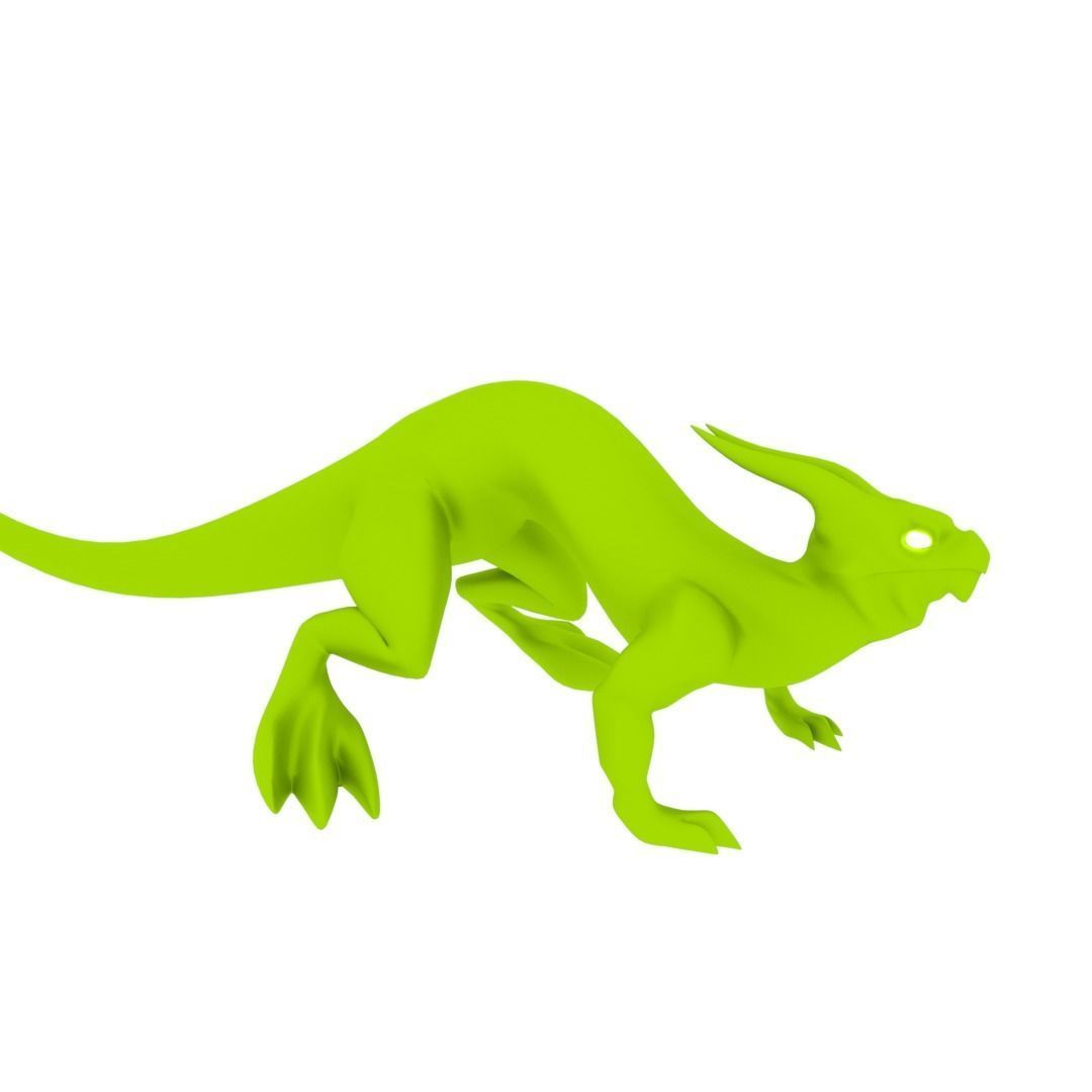 Lizard Dragon SMALL Low-poly 3D model_26