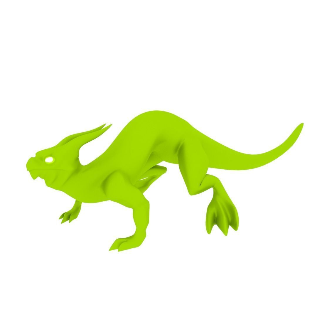 Lizard Dragon SMALL Low-poly 3D model_51
