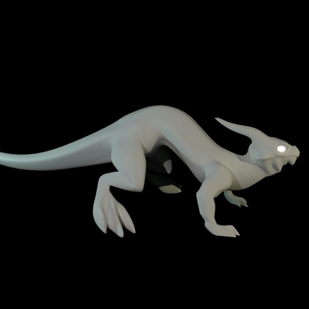 Lizard Dragon SMALL Low-poly 3D model_57