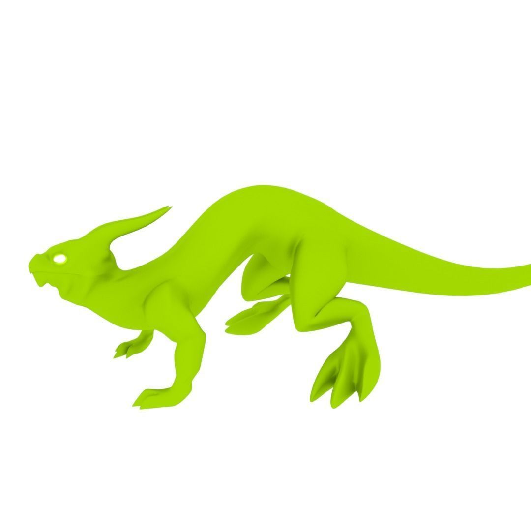 Lizard Dragon SMALL Low-poly 3D model_49