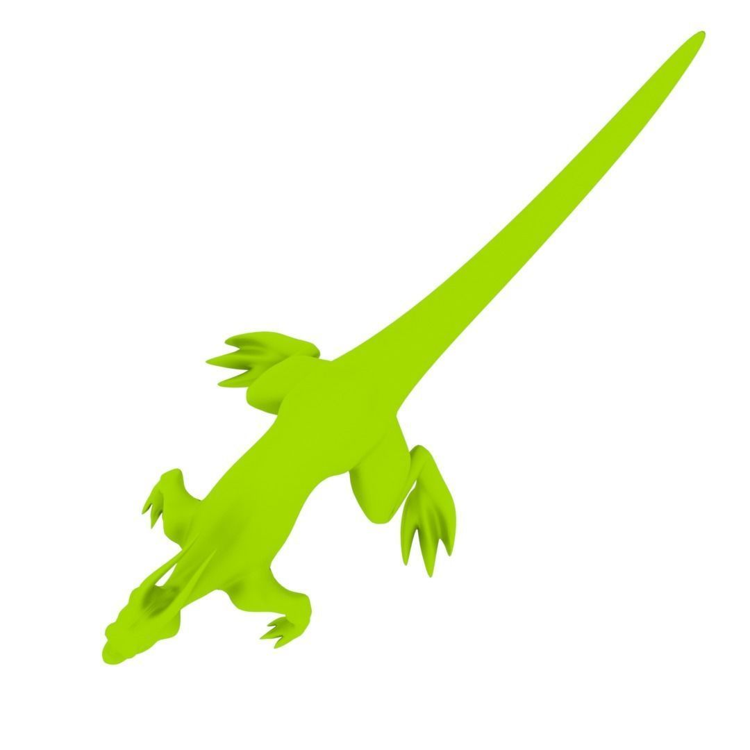 Lizard Dragon SMALL Low-poly 3D model_19