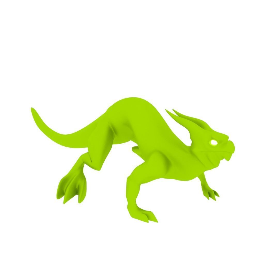 Lizard Dragon SMALL Low-poly 3D model_24