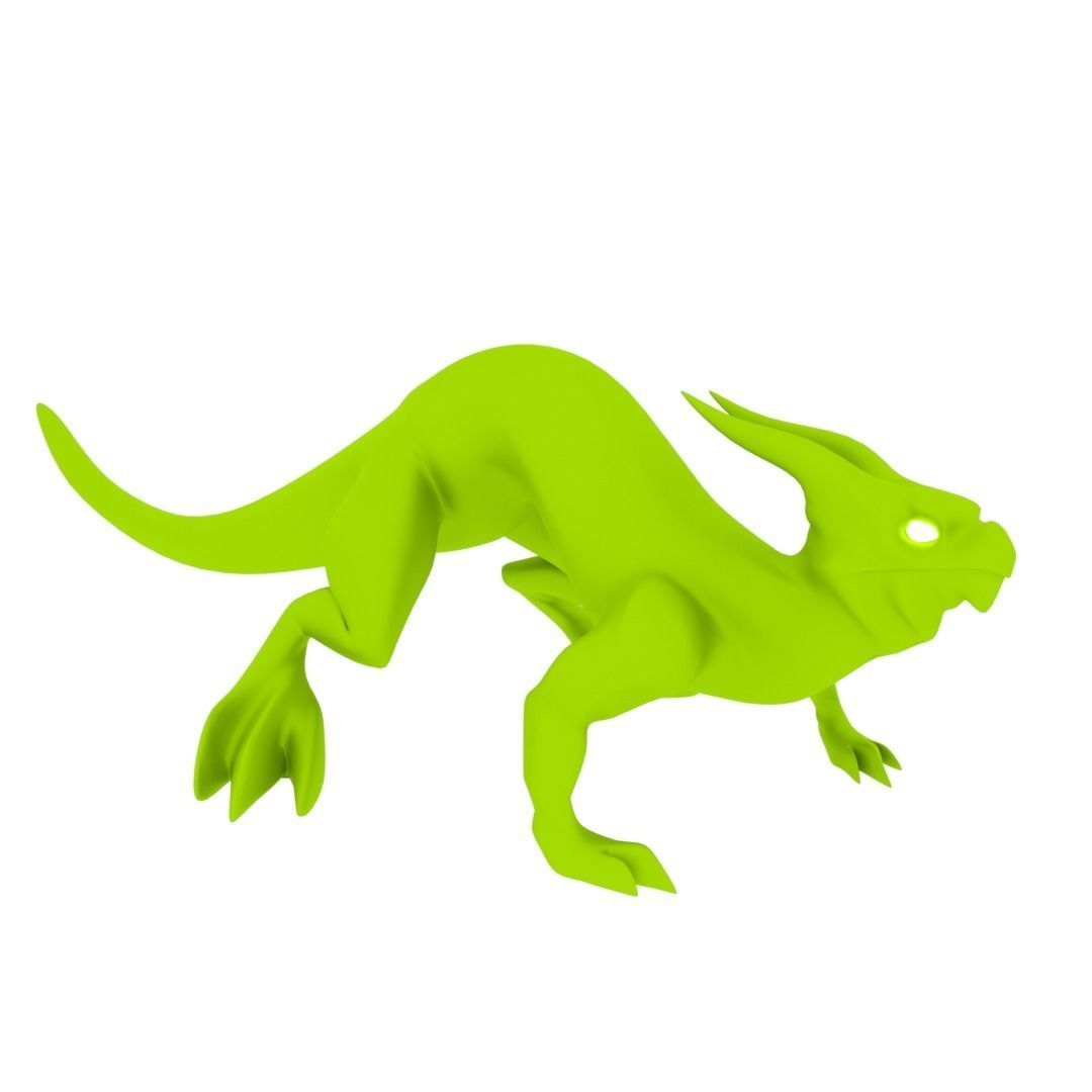 Lizard Dragon SMALL Low-poly 3D model_11