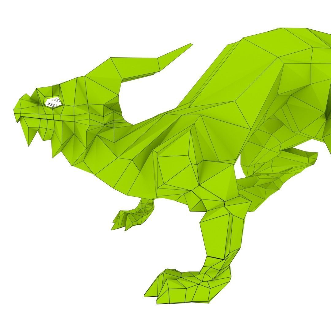 Lizard Dragon SMALL Low-poly 3D model_16