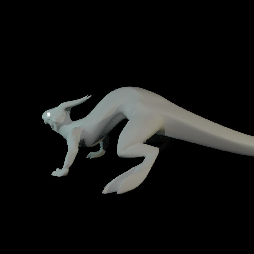 Lizard Dragon SMALL Low-poly 3D model_62