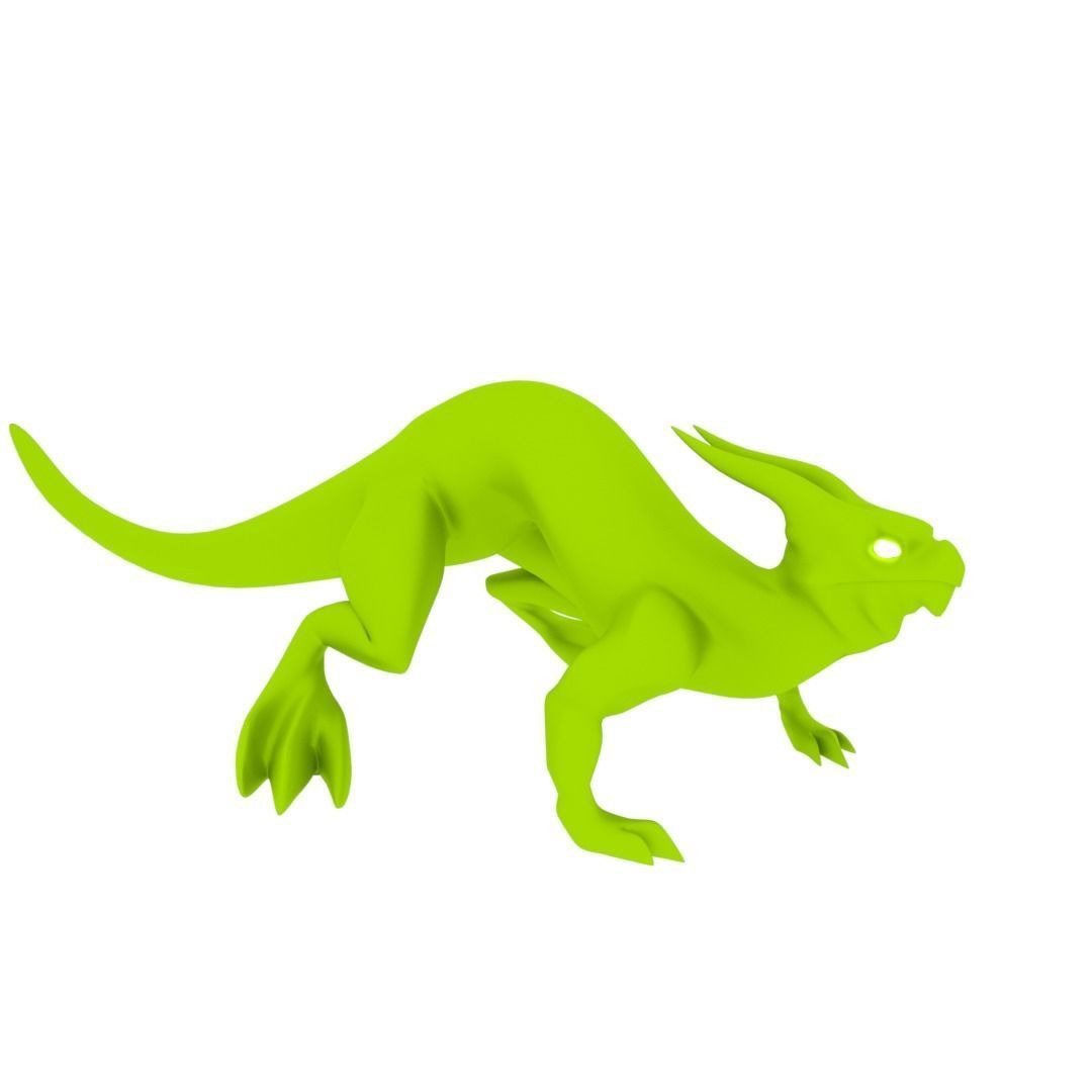 Lizard Dragon SMALL Low-poly 3D model_25