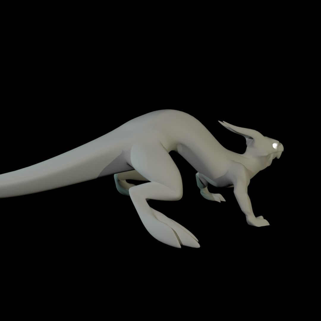 Lizard Dragon SMALL Low-poly 3D model_58