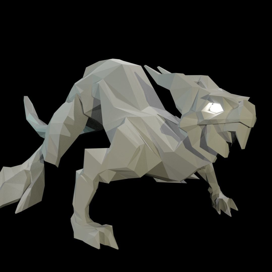 Lizard Dragon SMALL Low-poly 3D model_8