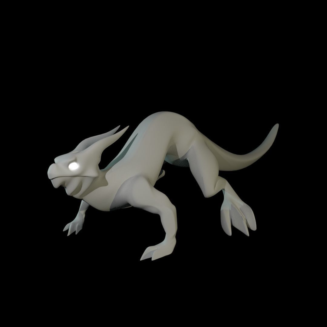Lizard Dragon SMALL Low-poly 3D model_64