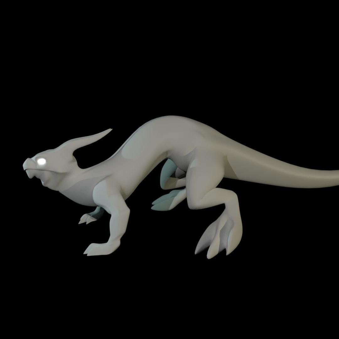 Lizard Dragon SMALL Low-poly 3D model_63