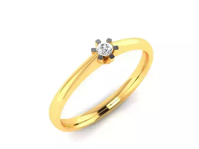 Women solitaire ring 3dm stl render detail 3D print model