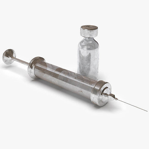 syringe metal 3D model