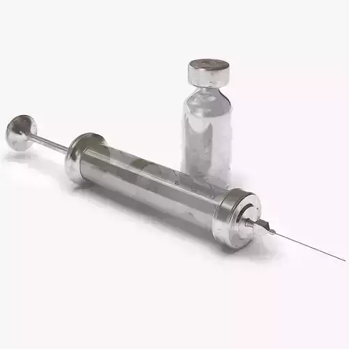 syringe metal 3D model