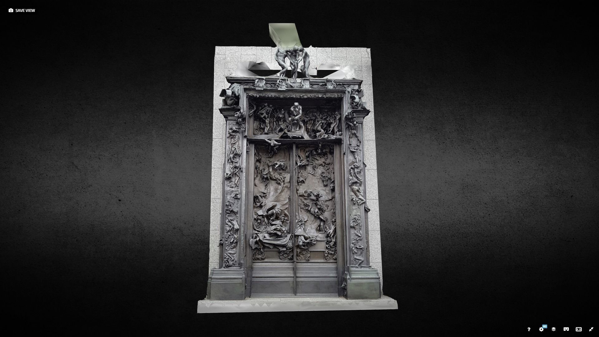Rodin Gates of Hell photogrammetry scan 3D model_4