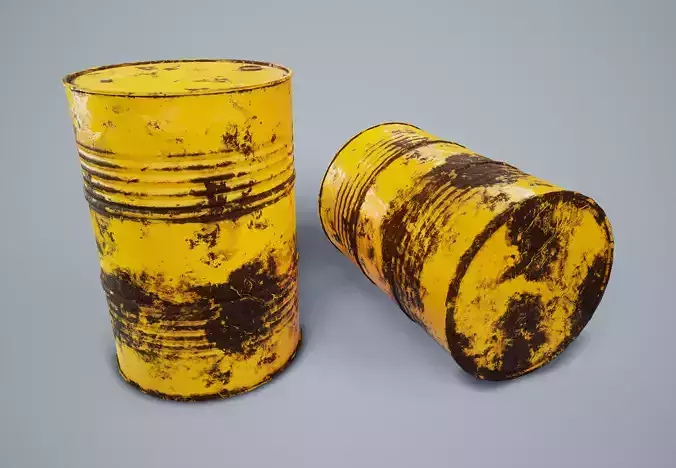 Oil Drum PBR Game Ready