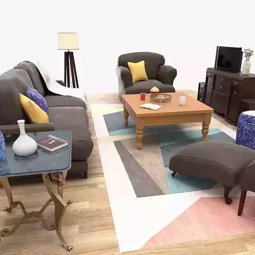Classic Living Room 3D model