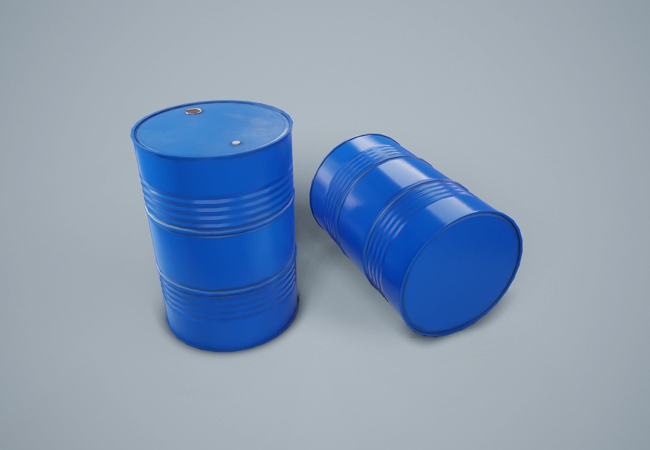 Oil Drum PBR Game Ready Low-poly 3D model_5