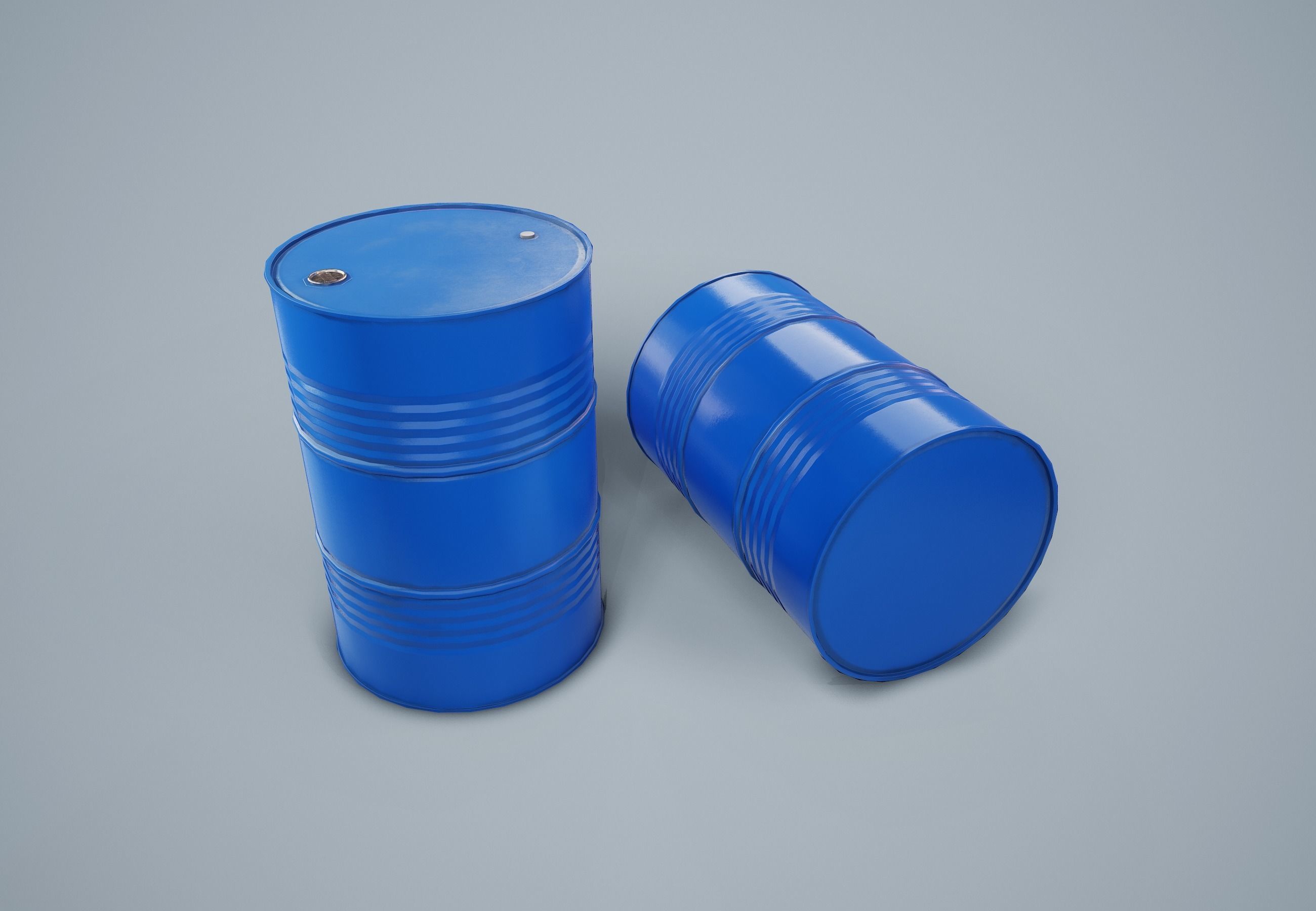 Oil Drum PBR Game Ready Low-poly 3D model_4