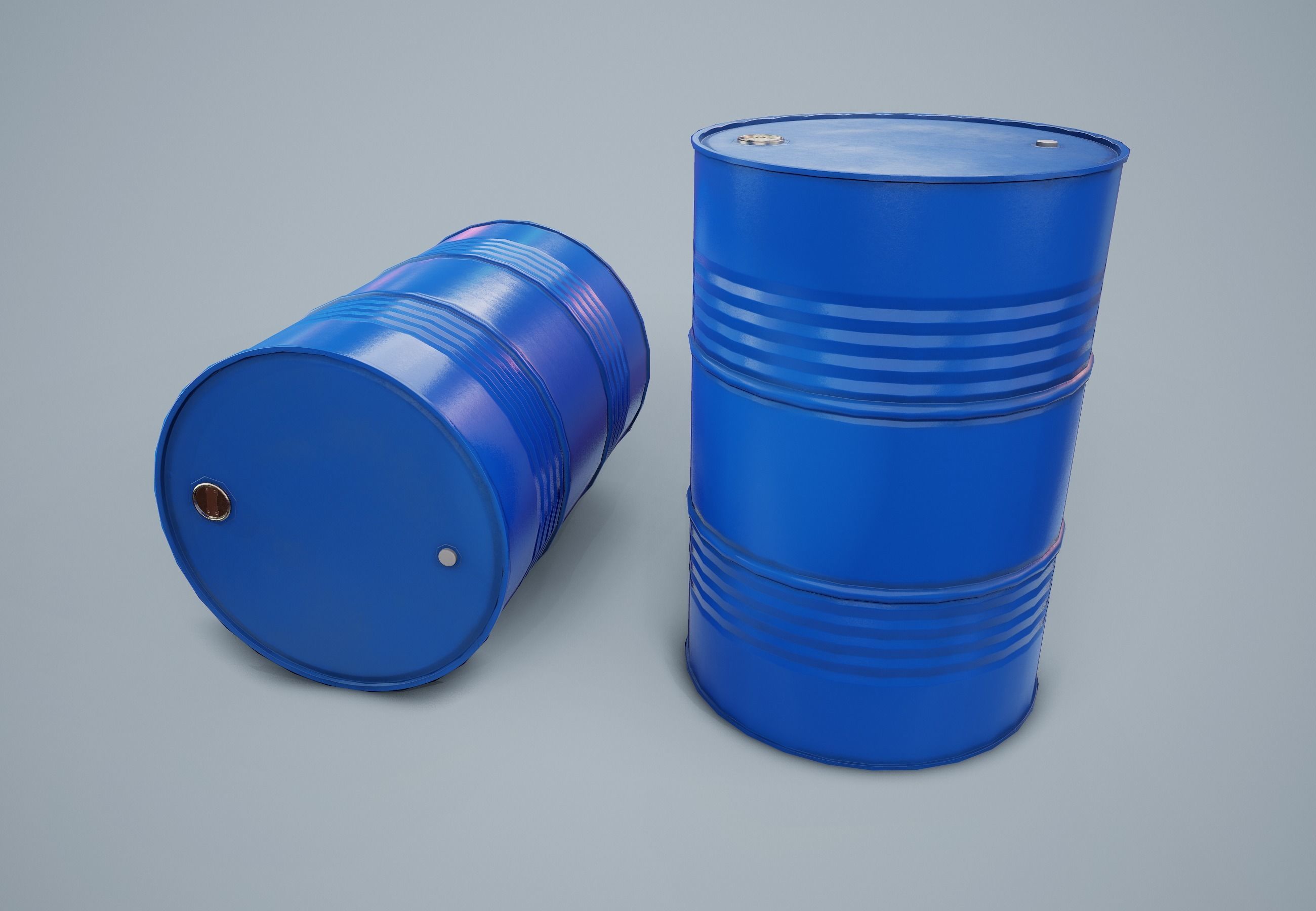 Oil Drum PBR Game Ready Low-poly 3D model_1