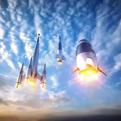 3 Retro Futuristic Spaceships