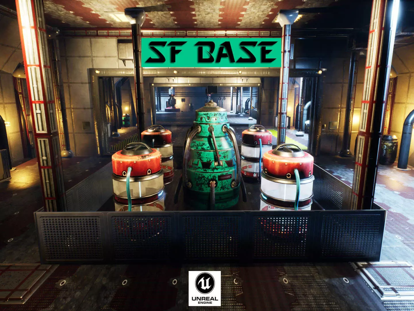 SF Base for Unreal Low-poly 3D model_0