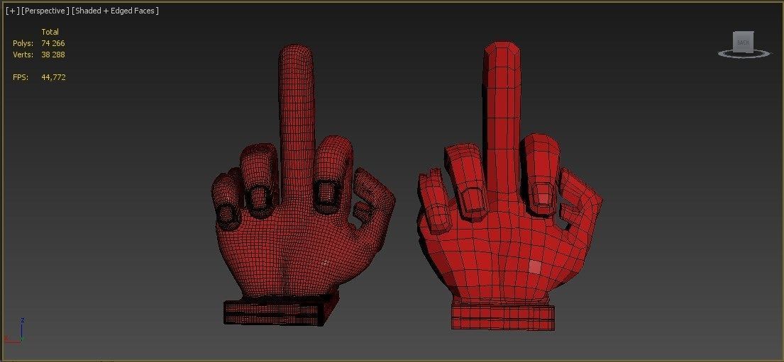 Phone stand middle finger 3D print model_13