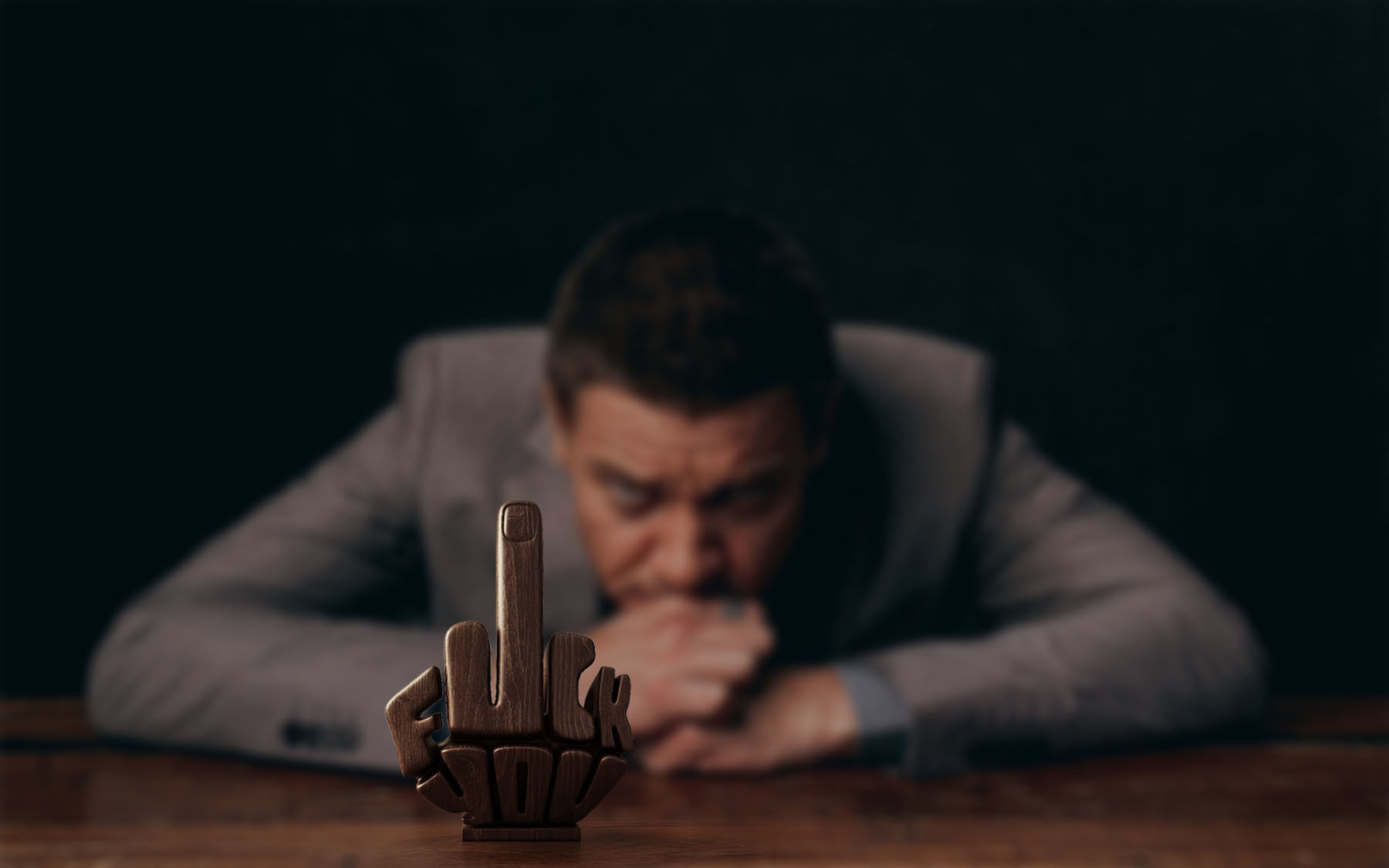 Phone stand middle finger 3D print model_8