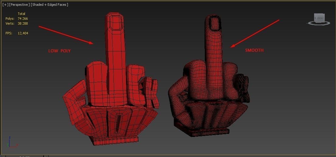 Phone stand middle finger 3D print model_12