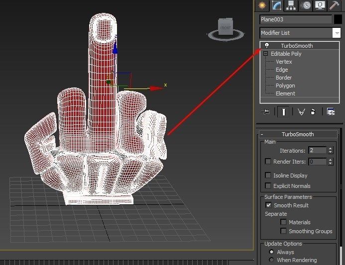 Phone stand middle finger 3D print model_18