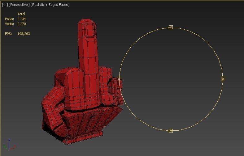 Phone stand middle finger 3D print model_15