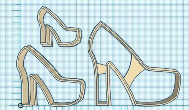 Shoes Cookie Cutter Set  3D print model_2