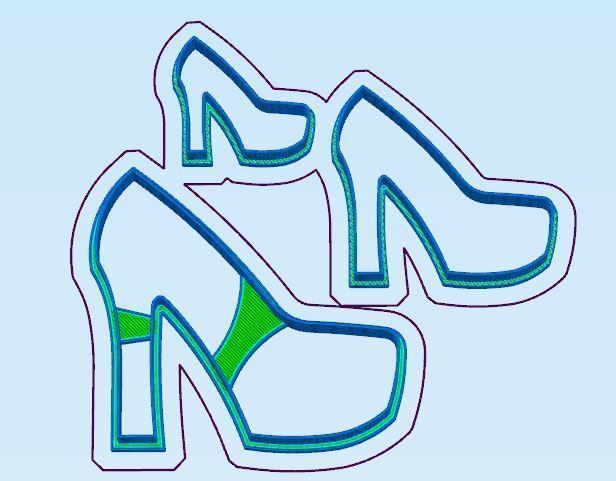 Shoes Cookie Cutter Set  3D print model_1