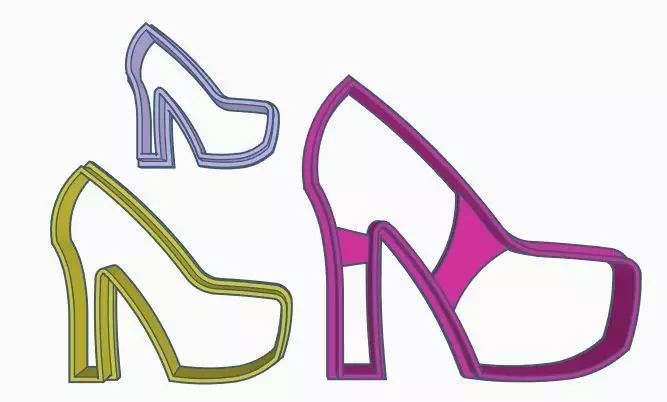Shoes Cookie Cutter Set  3D print model_0