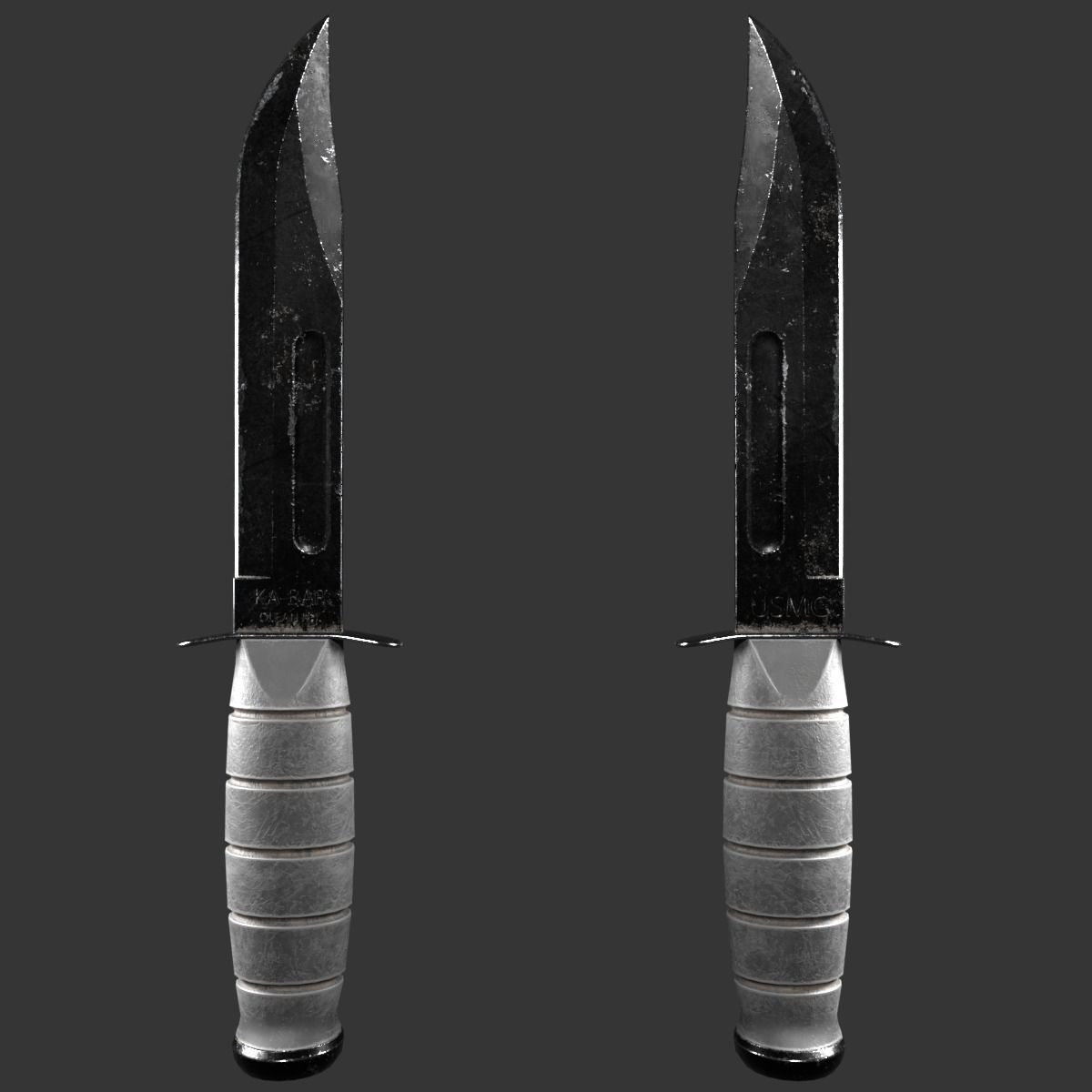 3D model KABAR Knife low poly VR / AR / lowpoly CGTrader