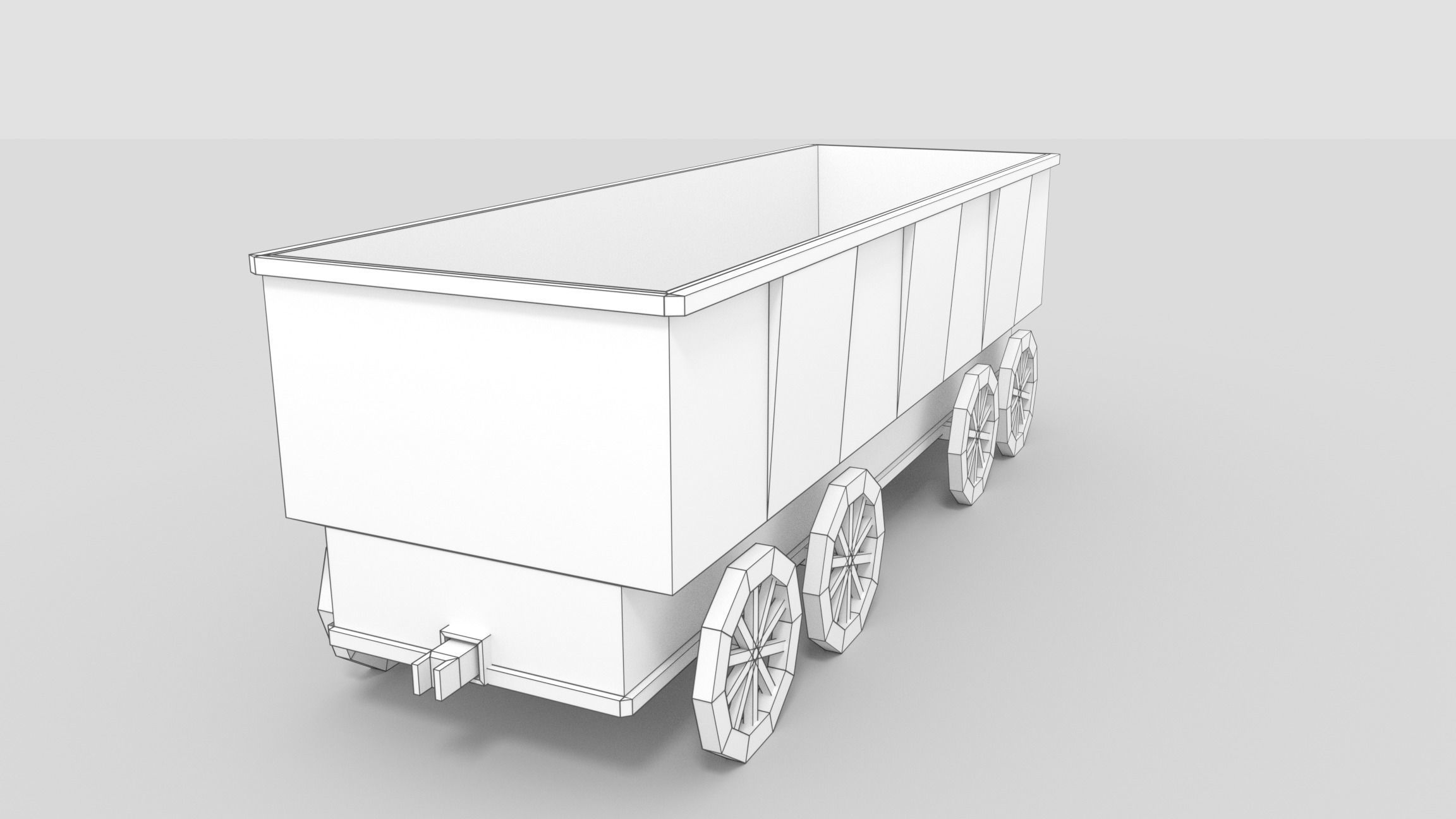 Low-Poly Cartoon Train Pack Free low-poly 3D model_17