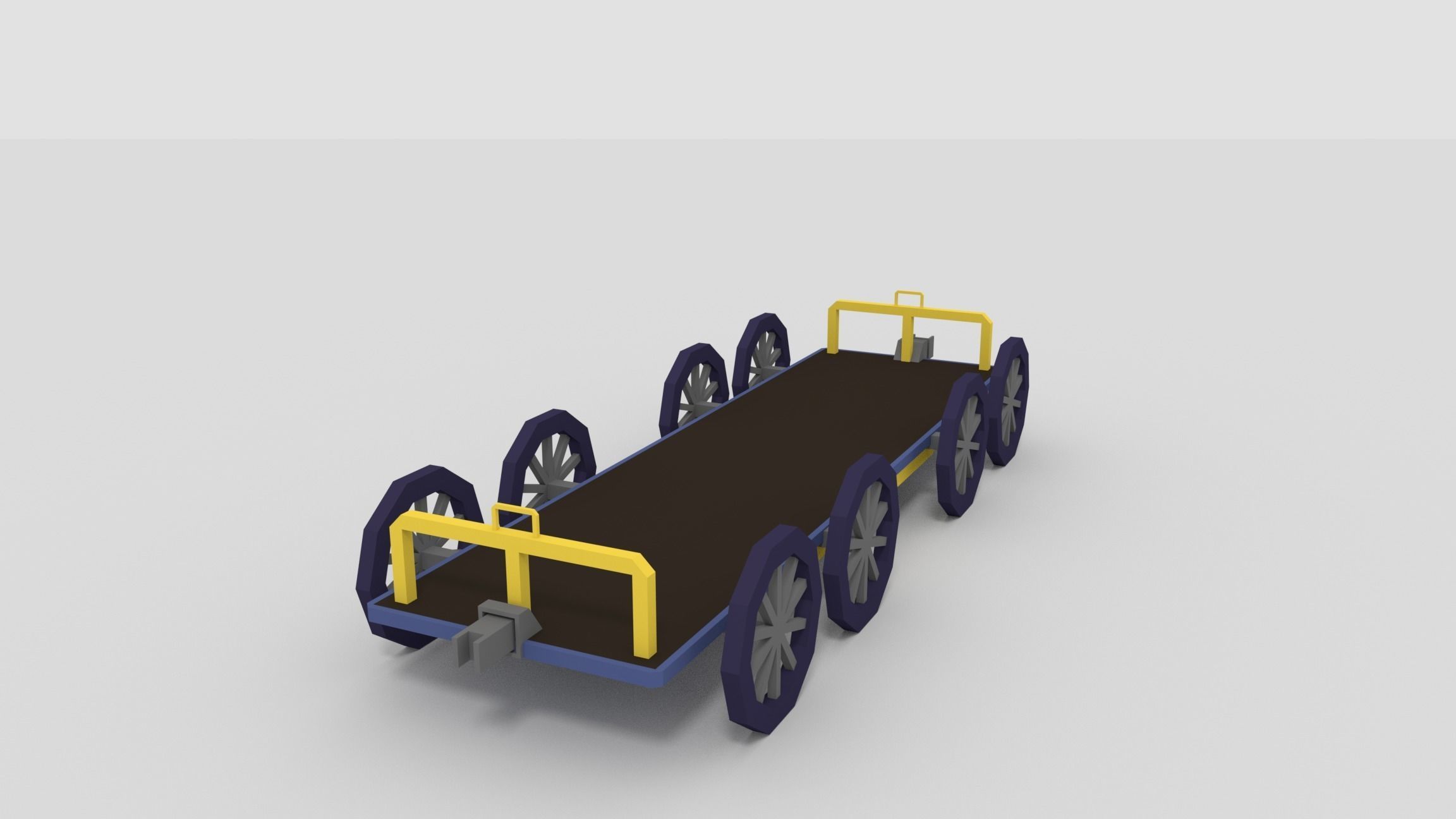 Low-Poly Cartoon Train Pack Free low-poly 3D model_18