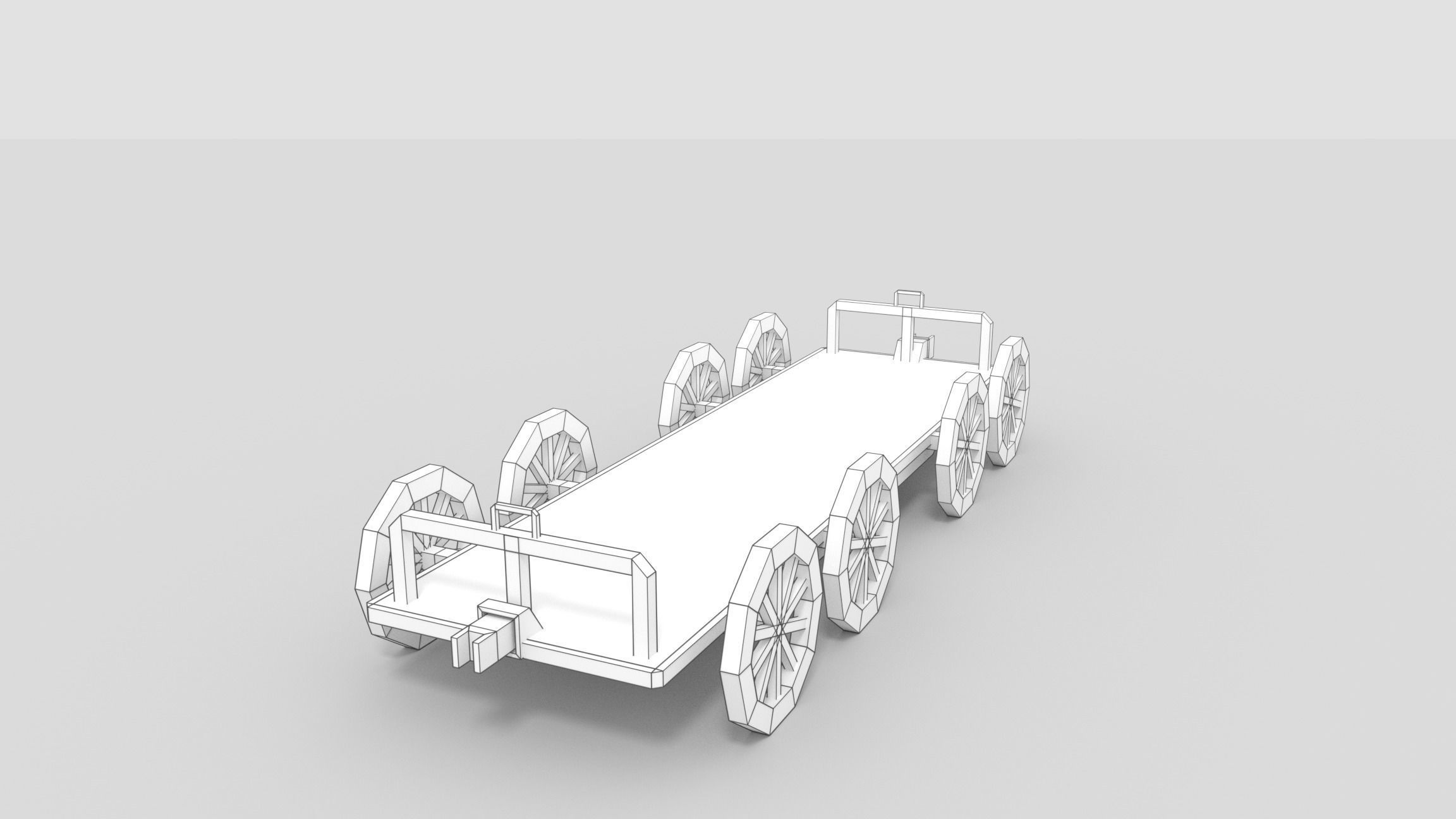 Low-Poly Cartoon Train Pack Free low-poly 3D model_19