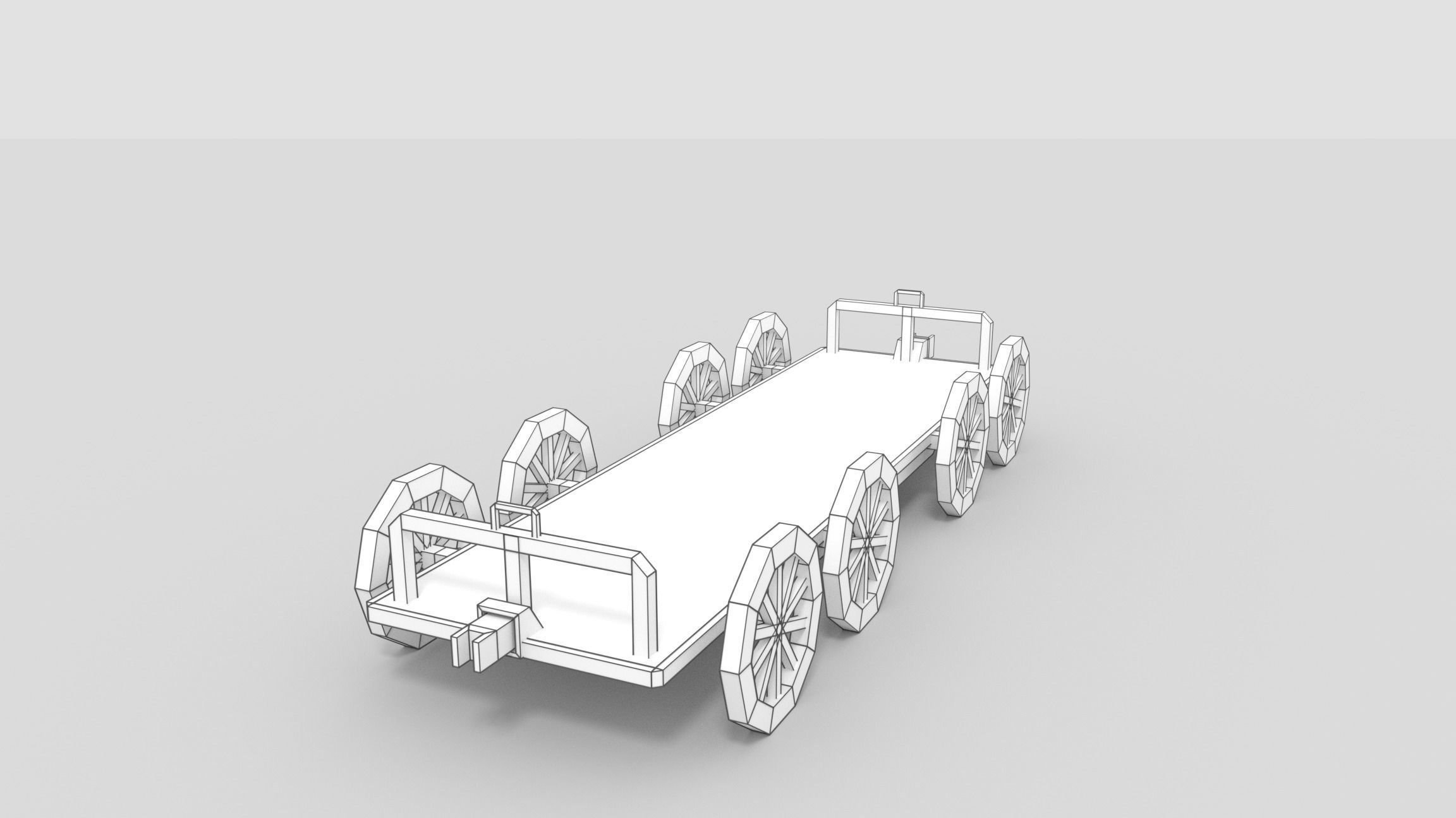 Low-Poly Cartoon Train Pack Free low-poly 3D model_4