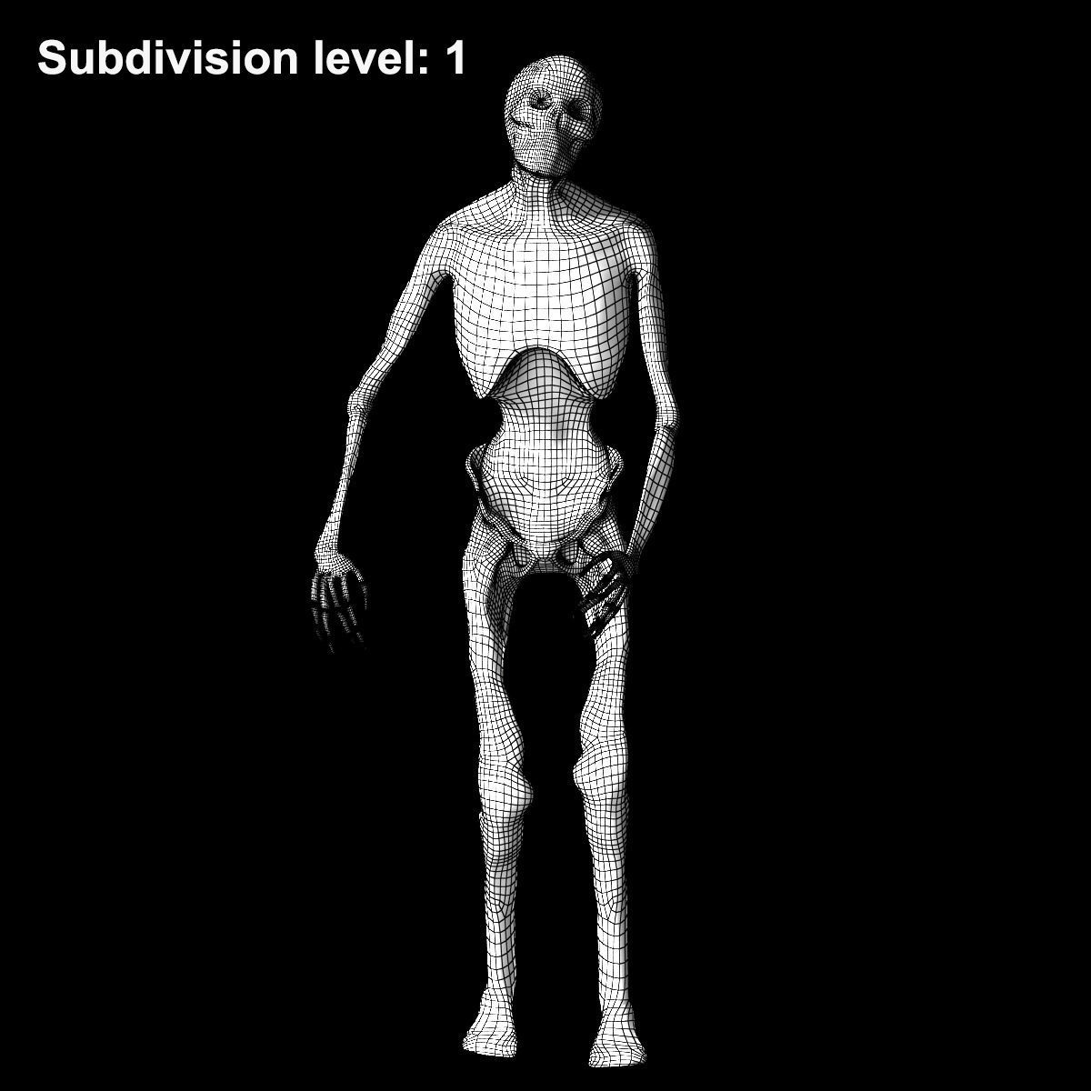 Zombie Rigged Low-poly 3D model_6