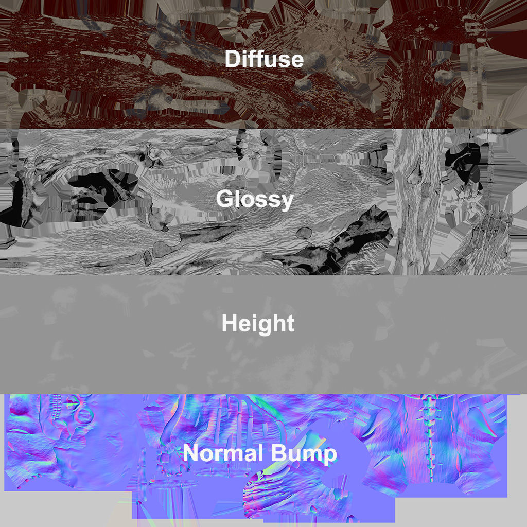 Zombie Rigged Low-poly 3D model_9