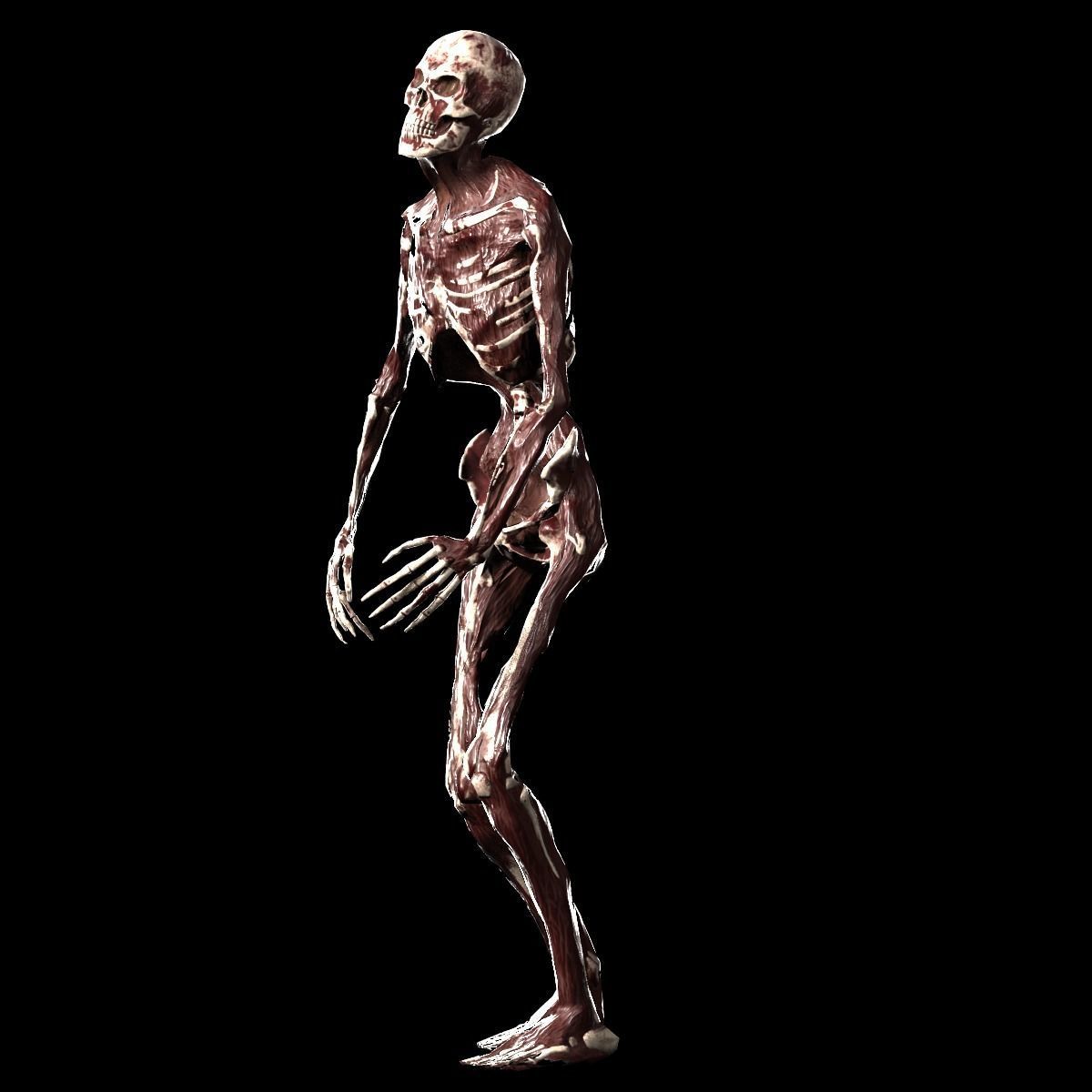 Zombie Rigged Low-poly 3D model_4